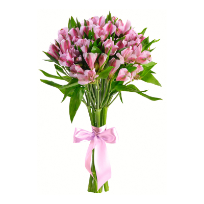 Букет «Хорошее настроение» из розовых альстромерий – солнечный подарок Видное Московская область