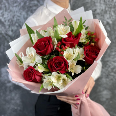 Букет «Нуар» – контраст страсти и нежности Видное Московская область