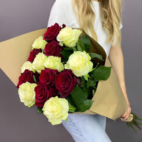 Букет «Инь-Ян» – гармония страсти и чистоты Видное Московская область
